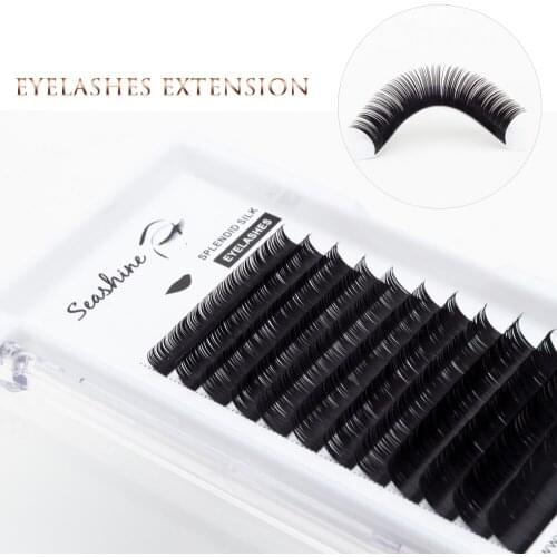 Seashine False Lashes 100% Hand Made Individual Lashes J/B/C/D/L Curl Russia Lashes Eyelashes Extension Supplies Accept OEM