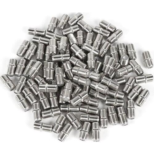 New & Practical 100 Pcs F Type UHF Coupler Adapter Connector Female F F Jack RG6 RG59 Coaxial Cable For TV Network