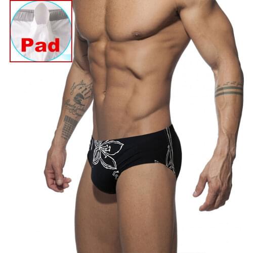 Swimwear Men Sexy Push Up Pad Swim Briefs Sunga Mens Waterproof Swimming Trunks Surfing Beach Shorts Male Low Rise Swimsuits