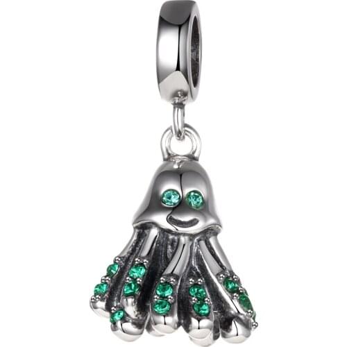 Octopus Charms dangles made from 925 sterling silver fits for Brand P style bracelets or necklace for women pendant S336H20