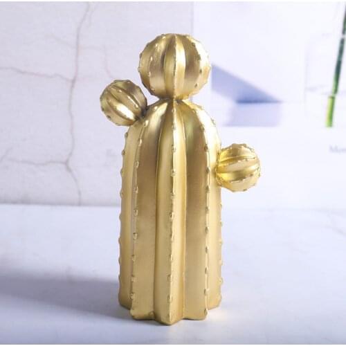 Nordic Golden White Fairy Column Decorations Home Bedroom Living Room Resin Crafts Cactus Soft Decorations Home Decoration