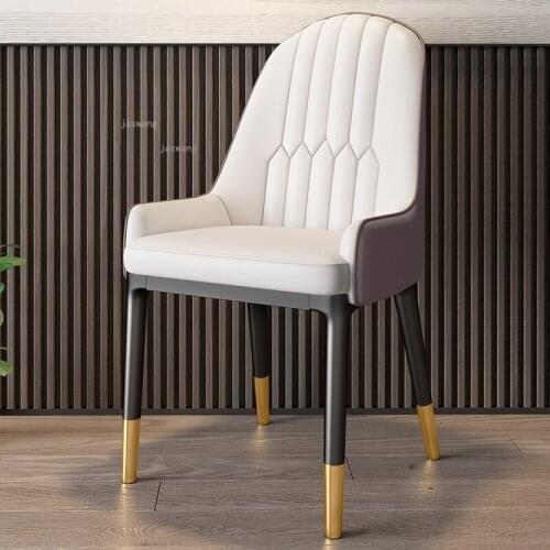 Restaurant Dining Room Armrest Chair Modern Minimalist Home Bedroom Backrest Leisure Chairs Nordic Negotiation Coffee Armchair