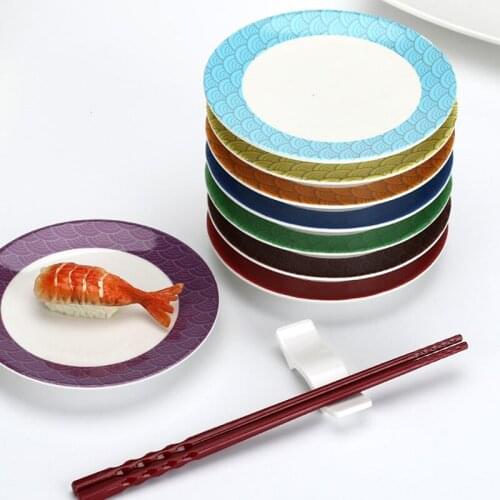 Sushi Plates Food Trays Round Dish Restaurant Food Serving Tableware Durable Sashimi Snack Side Dish Japanese Buffet Plates 8pcs