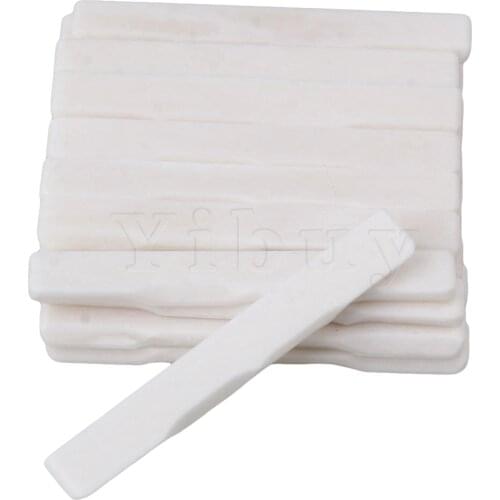 Yibuy 20 x Cattle Bone Musical Spare Parts Guitar Lower Bridge Saddle for Ukulele