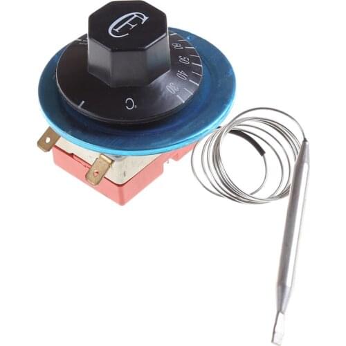 1PC black Thermostat Dial Temperature Control Switch for Electric Oven Dial AC220V 16A