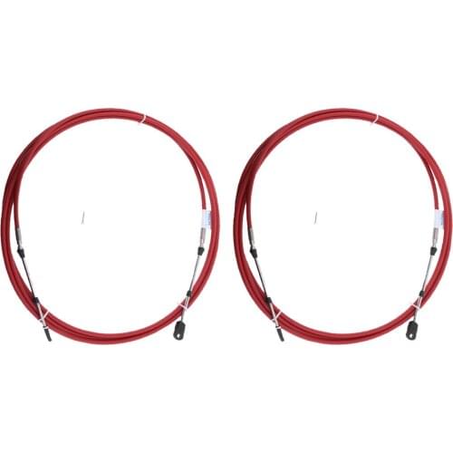 2Pcs Throttle Cable for ATV/ATC Dirt Mini Bike (14FT), Throttle Shift Control Cables for Yamaha Outboard