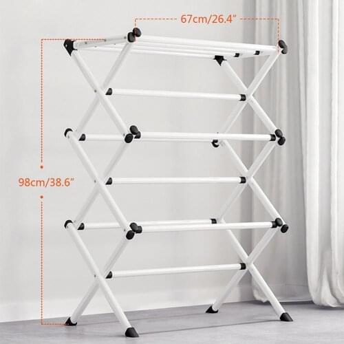 3 Tier Folding Clothes Horse Airer Drying Rack Laundry Dryer Concertina indoor Outdoor