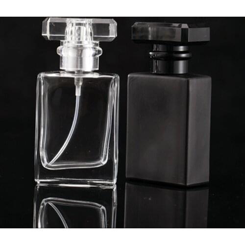 30ml black and white perfume fine mist spray bottle portable glass perfume sub-packing spray perfume bottle storage bottle