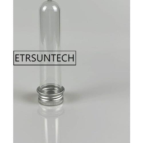 300pcs 30ml Plastic Transparent Test Tubes With Aluminum Cap Bottles Candy Chocolate Storage Container