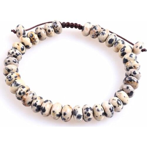 6*8mm Natural Stone Bead Yoga Meditation Mala Bracelet Drop Shipping Jewelry