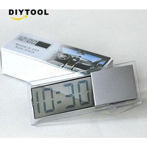 Auto Digital Clock Car Ornaments Durable Digital LCD Display Car Electronic Clock With Sucker