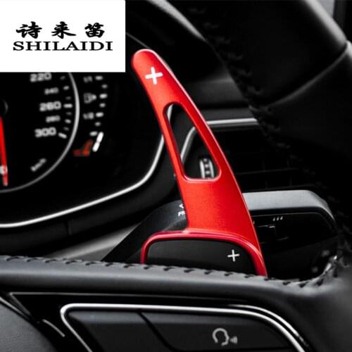Car styling For Audi A4 B9 A5 Steering Wheel Shift Paddle Extension Shifters Replacement Cover Sitcker Interior Auto Accessories