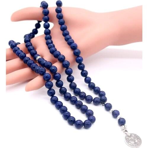 Lapis Lazuli Bracelet Single Circle Crystal Bracelet Jewelry 6-10mm Beads Romantic Casual Crystal Yoga Bracelet tasbih