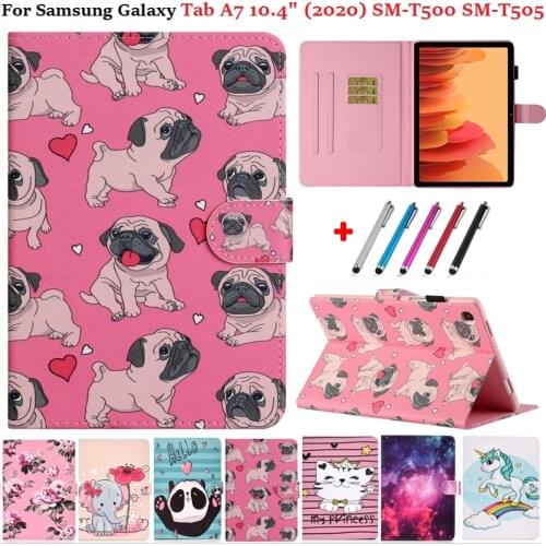 Kawaii Puppy Panda Case for Samsung Galaxy Tab A7 10.4 2020 Case SM-T500 T505 Cover Funda for Tablet Samsung Galaxy Tab A7 T500