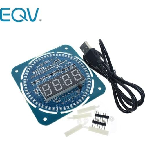 DS1302 Rotating Digital LED Display Module Alarm Electronic Digital Clock LED Temperature Display 5V