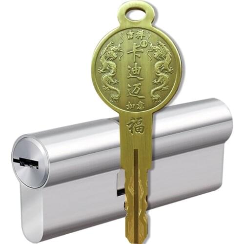 Door cylinder 60 65 70 75 80 85 90mm European Stainless steel lock cylinder standard security door lock core 8 pcs Key Locking