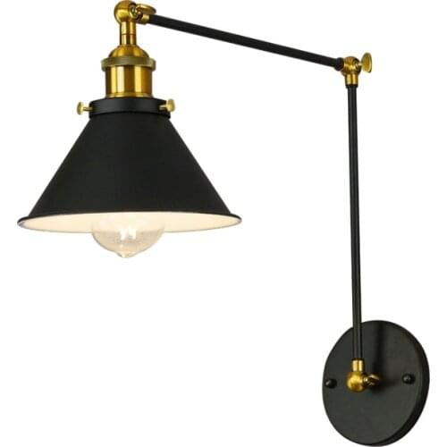 Retro Loft Style Double Folding Wall Sconce Iron Antique Lamp Edison Industrial Vintage LED Wall Light Fixtures Home Lighting