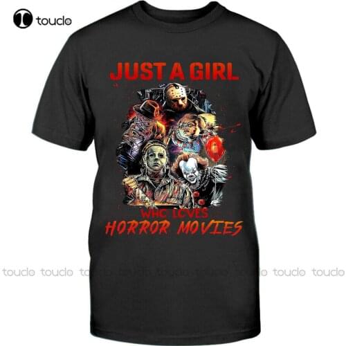New Just A Girl Who Loves Horror Movies Halloween Michael Myers Friends Gift T-Shirt Tee Shirts For Women Men Unisex