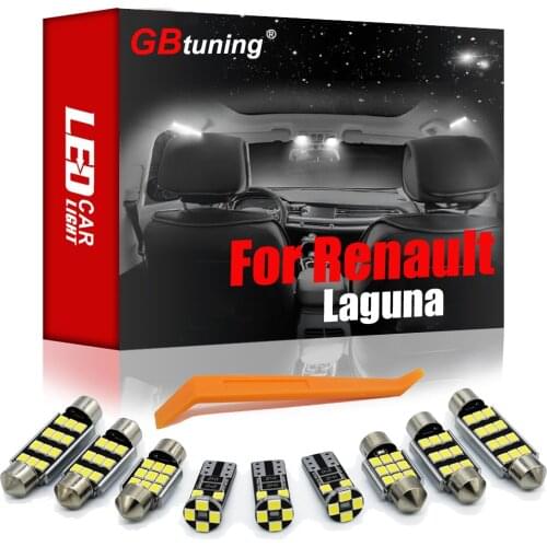 GBtuning Canbus LED Interior Light Kit For Renault Laguna 2 II Mk2 3 III Mk3 Coupe Car Dome Auto Bulb Trunk Reading Room Lamp