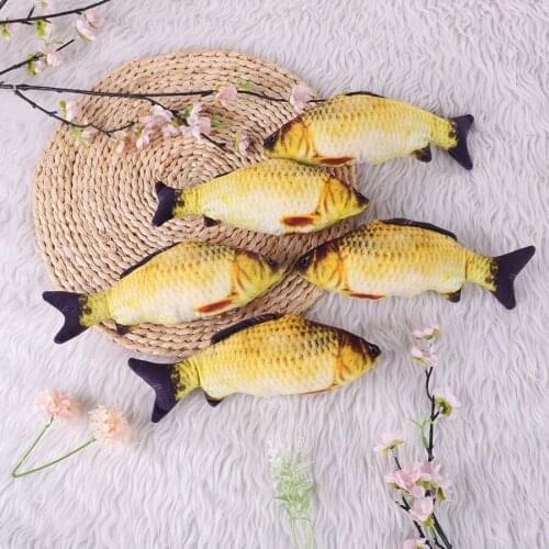Cat Toy Catnip Simulation Fish Realistic Cat Toy Fish Catnip Mint Stuffed Pet Interactive Chewing Play Toys Catnip Plush Toy