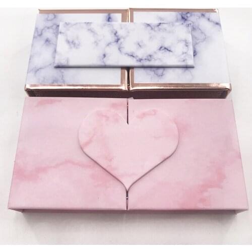 Empty 25mm 27mm Mink Eyelash Box Open From Both Sides Hard Magnetic Lash Packaging with Clear Lash Tray