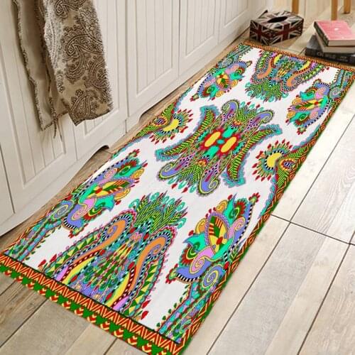 Clan Style Pattern Kitchen Entrance Door Mat Anti-Slip Floor Rug Bathroom Area Hallway Free Shipping