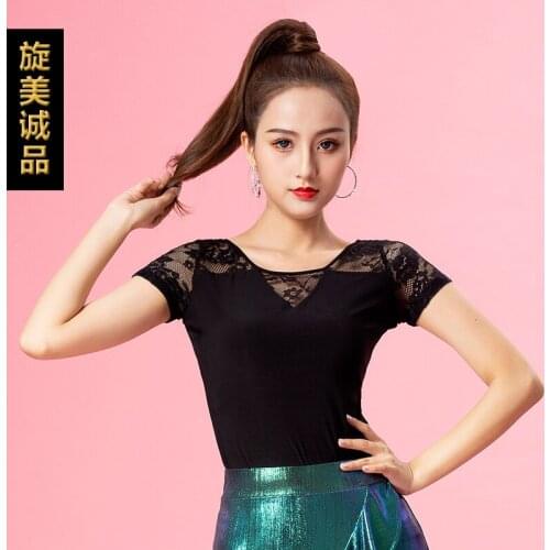Latin dance short sleeve new modon dance costume dance dress national standard dance square dance ballroom dance blouse YT0303