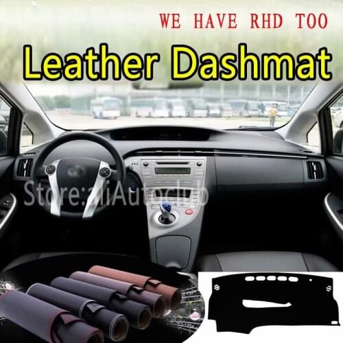 For Toyota Prius (XW30) 2009-2014 2010 2011 Leather Dashmat Dashboard Cover Dash Mat SunShade Carpet Custom Car Styling LHD+RHD
