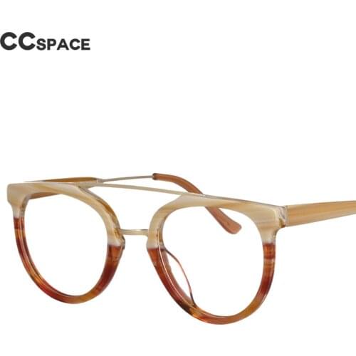 53015EC Round Optical Glasses Acetate Frame Men Women Fashion Retro Computer Glasses