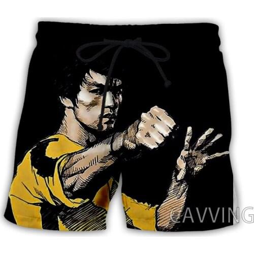 CAVVING 3D Printed Bruce Lee Summer Beach Shorts Streetwear Quick Dry Casual Shorts Sweat Shorts for Women/men