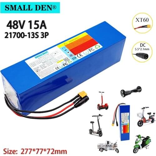 48V 15Ah 21700 13S3P Li-ion battery pack 1000W high-power battery 54.2V 15000mAh Ebike electric bicycle same port 25A BMS board