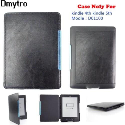 Pu leather magnetic cover For Amazon kindle 4 Kindle 5(Modle:D01100) protective ebook eReader cover case
