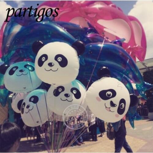 Cartoon Panda Foil Balloons Cartoon Animal ballon Panda Balloon Birthday Party Decoration Globos Kid Toy helium babyshow supplie