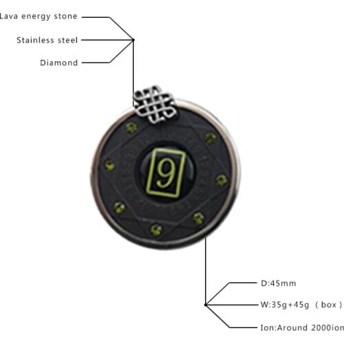 Anti EMF Radiation Protection Pendant Necklace Energy Scalar Men Women Number 9