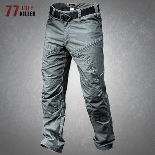 Tactical Cargo Pants Men Multiple Pockets Wear-resistant Slim Trousers Male SWAT Combat Breathable Military Mens Pants Joggers