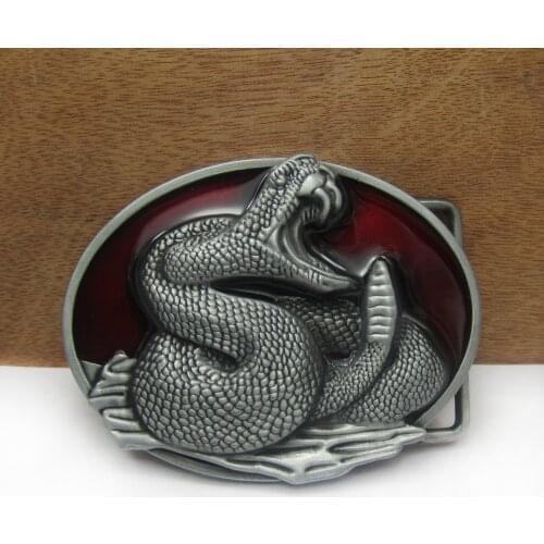 BuckleClub retro zinc alloy cobra belt buckle jeans gift cowboy belt buckle FP-02255 LUXURIOUS fashion belt buckle