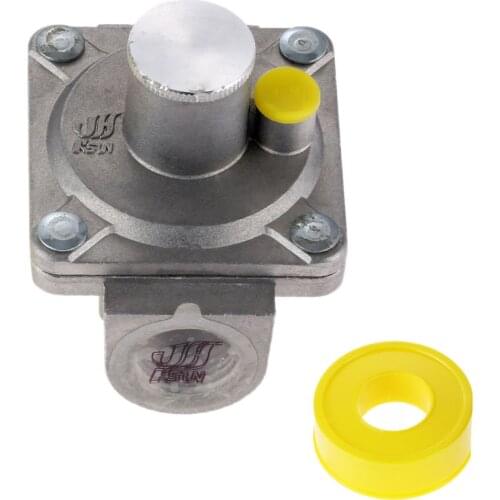 1/2'' NPT Natural Gas Pressure Regulator 5" Water Column Range High BTU Regulators with Gas Line Pipe Thread Tape