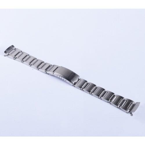 CARLYWET 19mm Vintage 316L Hollow Curved End Watch Band Strap Bracelet For Seiko Watch 6139-6002 6000 6001 6005 6032 Chrono