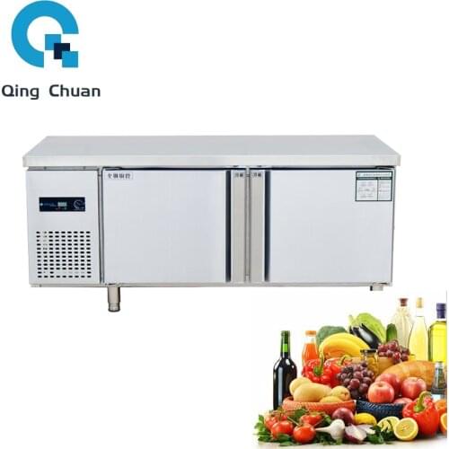 Fresh Keeping Freezer Commercial Stainless Steel Refrigerator Display Cabinet
