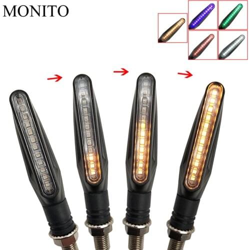 Motorcycle Turn Signals LED Lights Flowing Water Flicker Flashers lamp For bmw f800gs s1000r rsv4 yamaha nmax 155 300 xmax530