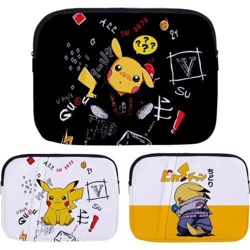 Anime Pokemon Pikachu Scratch-resistant Laptop Bag 13 14 15 Inch Cartoon Notebook Shoulder Carry Case for MacBook Air HP Dell