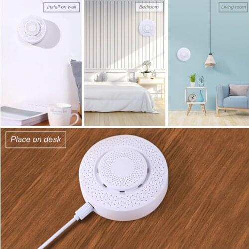 Smart Zigbee Air Quality Monitor Indoor Air Quality Meter with App Alarm and Data Logger for Testing Formaldehyde VOC CO2 Tester