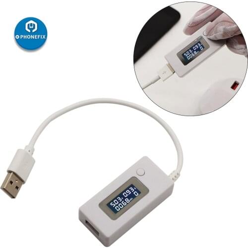 LCD Screen Phone USB Tester Port Output Current Meter Output Voltage Charger Tester Meter Mobile Power Charger Detector