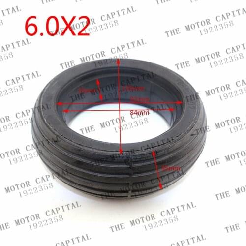 High performance rubber solid tire 6.0x2 fits Balanced skate wheel Electric Scooter Spare Parts