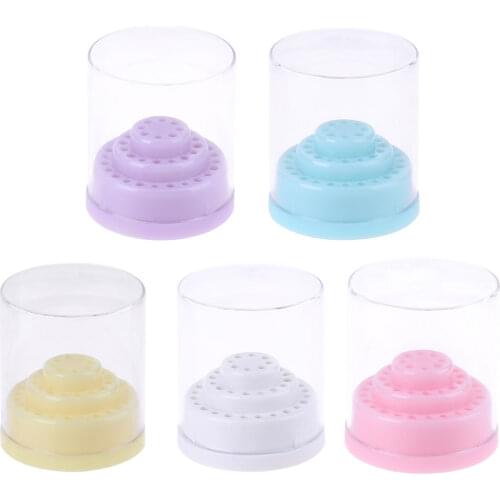 1 Set 48 Holes Nail Drill Bits Holder Stand Display Box Organizer Manicure Tool Nail Art Tools