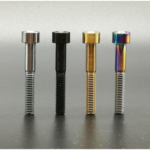 1pc M6x40mm Titanium GR5 M6x40 Ti Bolts Screws Allen Head Screw Hex Socket Head Cap Rainbow Finish for Bikcycle Accessory