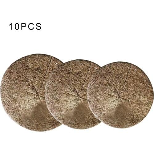 10PCS Plants Cover Potted Plants Winter Protection Coconut Mulch Cover Coir Mat For Garden Potted Plant Botany Keep Warm 3 Size