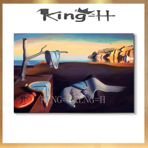 100% Handmade Salvador Dali The Persistence of Memory Oil Painting on Canvas Posters Scandinavian Wall Picture for Home Decor