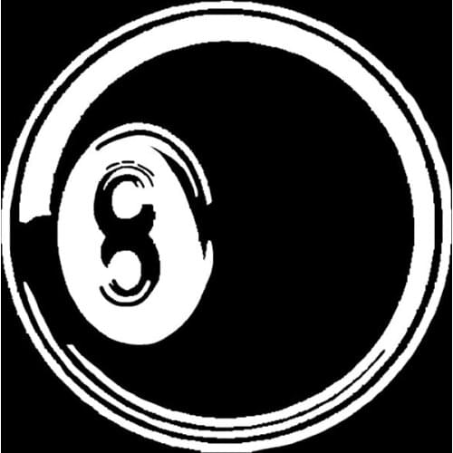 12.3*12.3CM Funny 8 Ball - Pool Table Cue Stick Sport Fun Decor Car Modelling Sticker High Quality Vinyl C12-1399