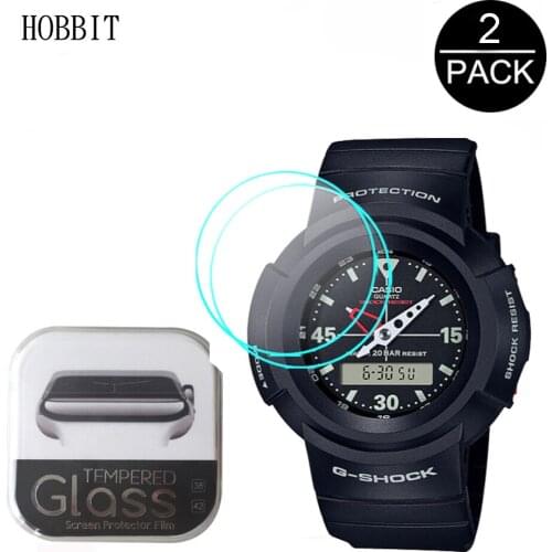 2PCS 2.5D HD Clear Tempered Glass For Casio G-SHOCK AWM-500D AWM-500GD AW-500E AW-500BB Smart Watch Film 9H Anti-Scratch Glass